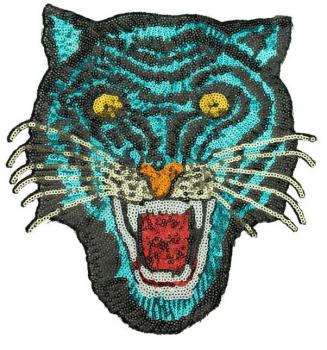 Applikation - Tiger - Aqua - Aufnäher